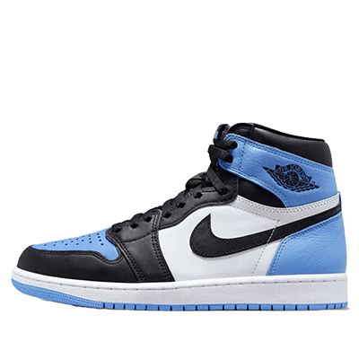 نایک جردن 1 رترو ساق دار مشکی آبی Nike Jordan 1 Retro High OG UNC Toe