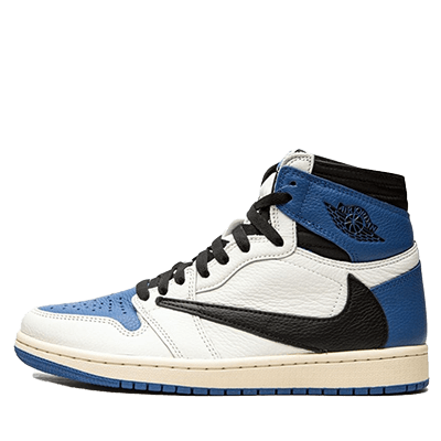 نایک ایرجردن 1 ساق دار ترویس اسکات آبی Nike Air Jordan 1 High Travis Scott Fragment Blue