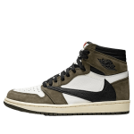 نایک جردن 1 ترویس اسکات ساق دار دارک موکا  Nike Jordan 1 Travis scott 1 High OG Dark Mocha