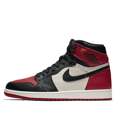 نایک ایر جردن 1 ساق دار برد تو  Nike Air Jordan 1 Retro High OG Bred Toe